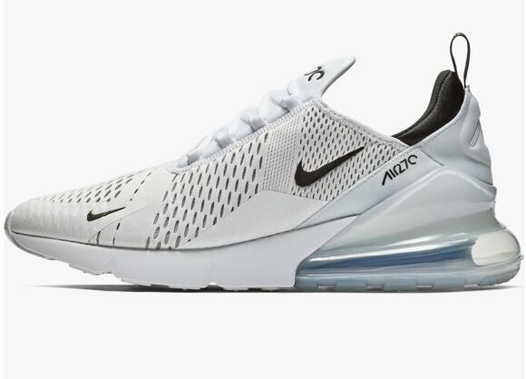 Nike Men\'s Air Max 270 Shoes, White/Black-White, 8.5 main image 6